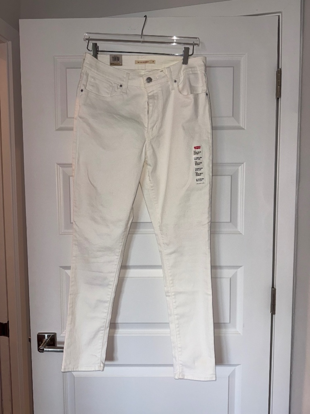 Levi's 721 High Rise Skinny Jeans - Size 12 - White